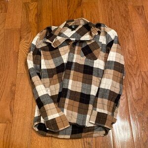 Volcom Yellow and Black Flannel in Youth Medium